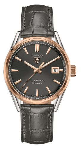 TAG Heuer Carrera Calibre 5 39 Stainless Steel / Rose Gold / Grey / Alligator